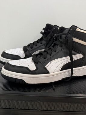 Puma Rebound LayUp Mid Sneakers - black & white